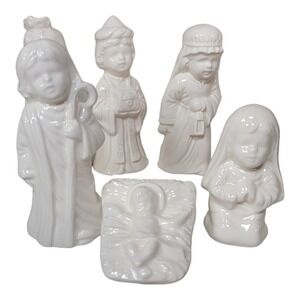 Roman RR Nativity Scene Holy Family Creche Figurine Christmas Ceramic Vintage